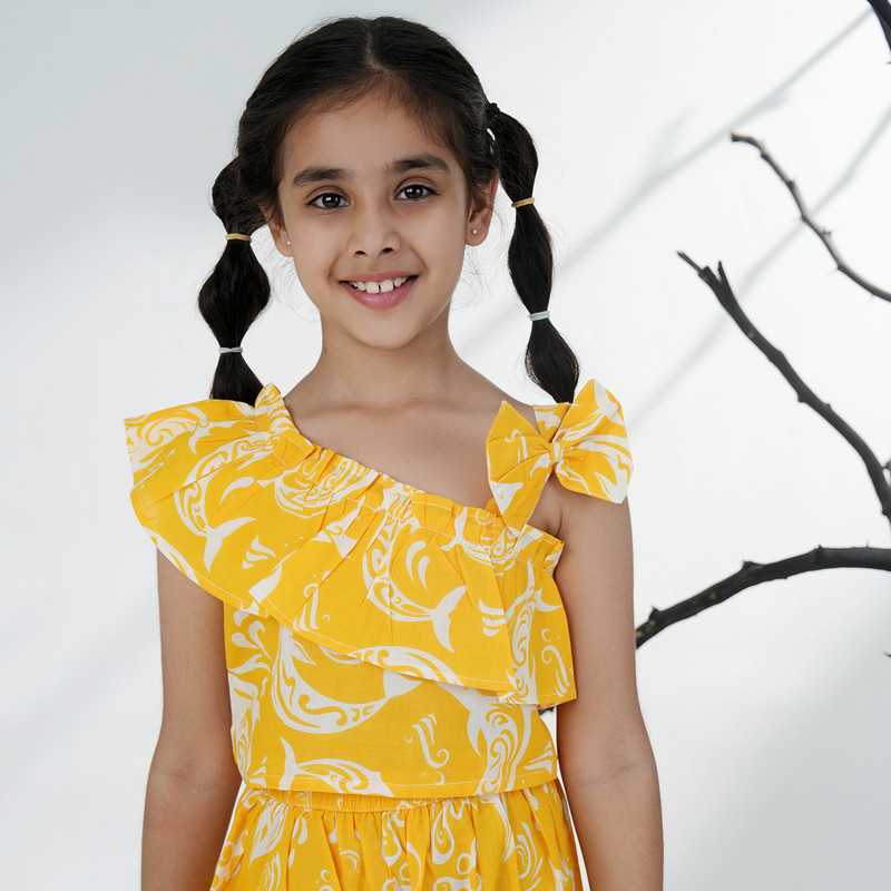 Cotton Sleeveless Printed Girls Co-Ords Casual Wear Outfit Top Short Set - Picture 11 of 35