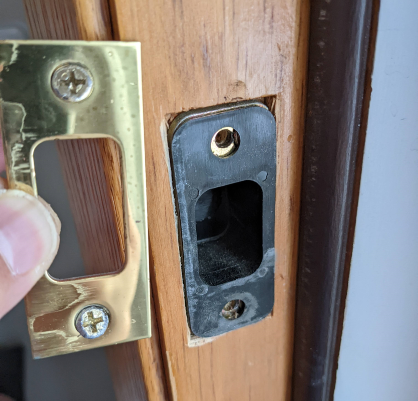 door strike plate screws no longer attached to frame r/HomeImprovement