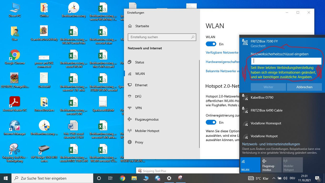extra yellow message after restart - it knows what I did