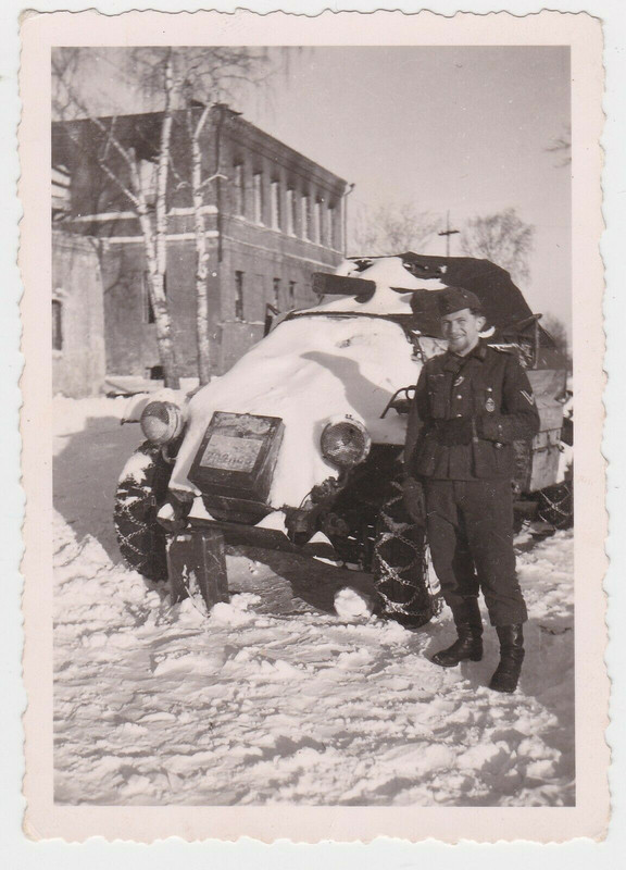 Foto Militär Wehrmacht Leichter Panzer-Spähwagen Winter