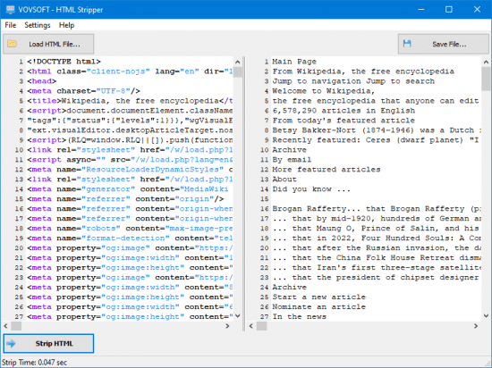 VovSoft HTML Stripper 1.4