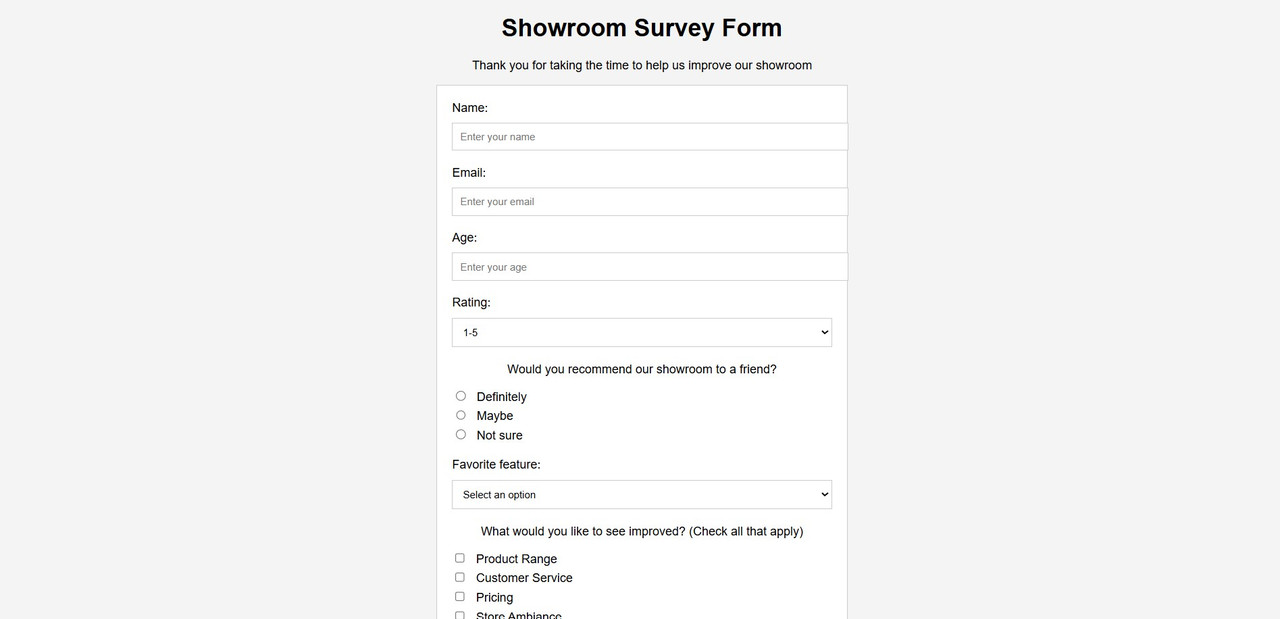 Survery Form