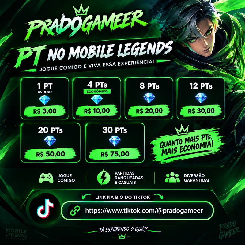 Banner Neon PRADOGAMEER para Mobile Legends