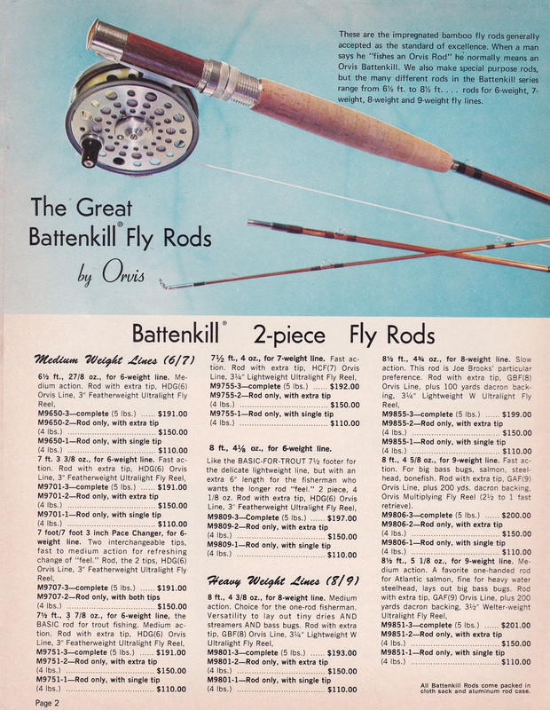 Catalog - 1971 page 2 (2-piece Battenkill)