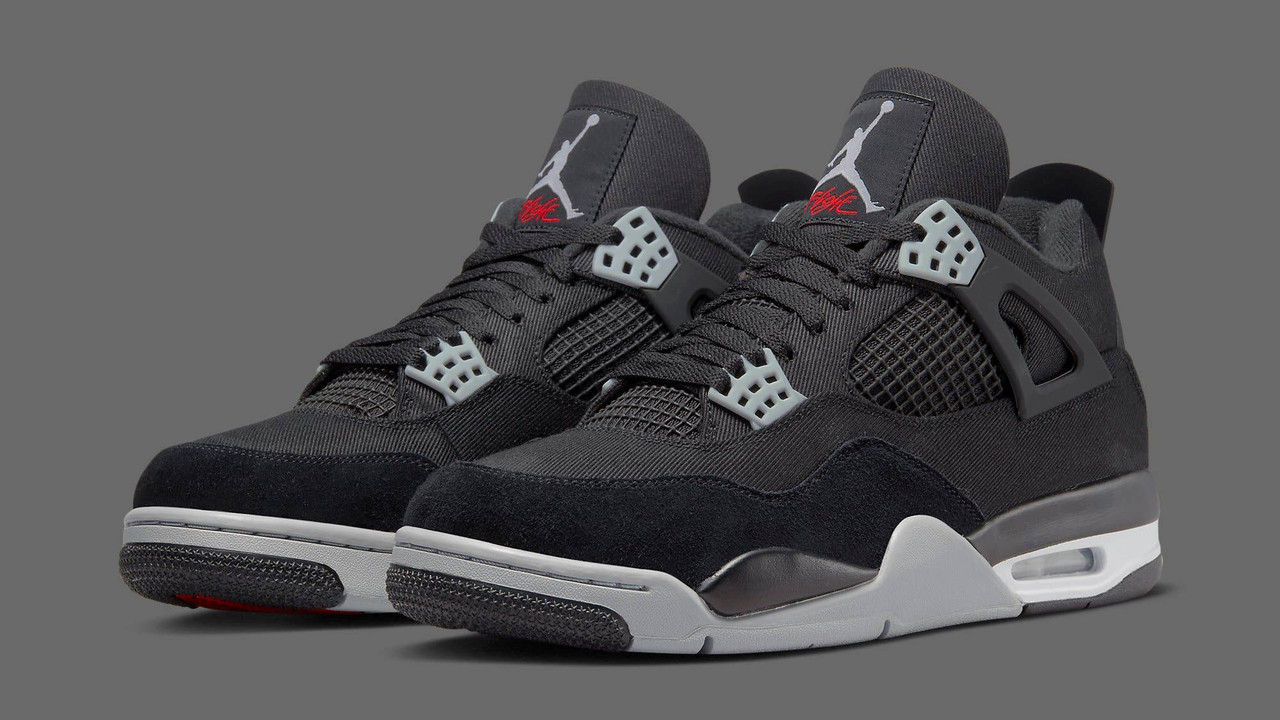 jordan 4 black canvas