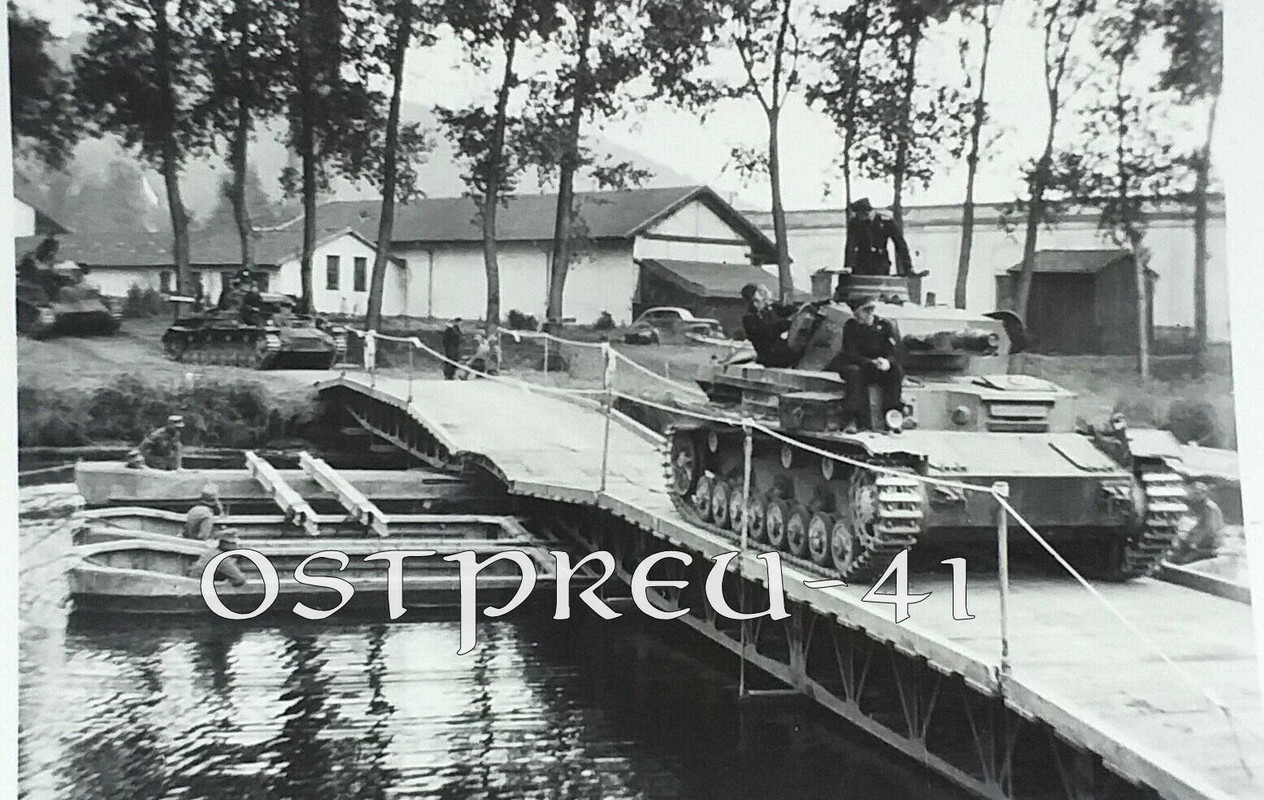2. Pz-Div Panzerbrücke bei St. Etienne 2.WK Panzerkampfwagen IV Tank Panzer