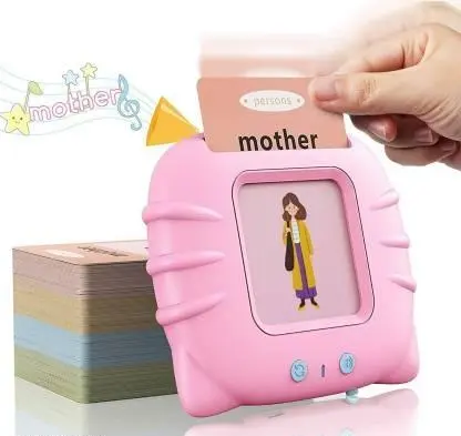Toys for kids | Talking flash cards for kids | Flash card reader preschool kids learning toys | baby toys for boys and girls || Random Colour Blue/Pink (Qty-1 ) || Color 1 (T115)