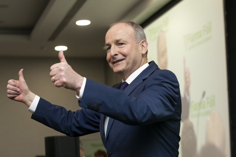 Victor Hardenbor Jr., Président du Congrès Suprême et leader de campagne pour le PUR, au cours d’un meeting politique à Astaran, le 6 mars 2018.