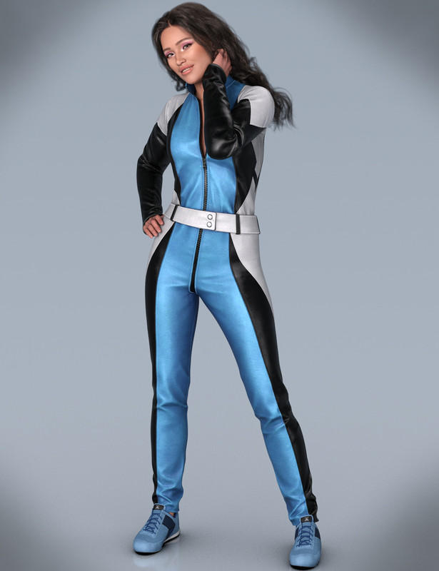 LEATHER JUMPSUIT OUTFIT FOR GENESIS 9