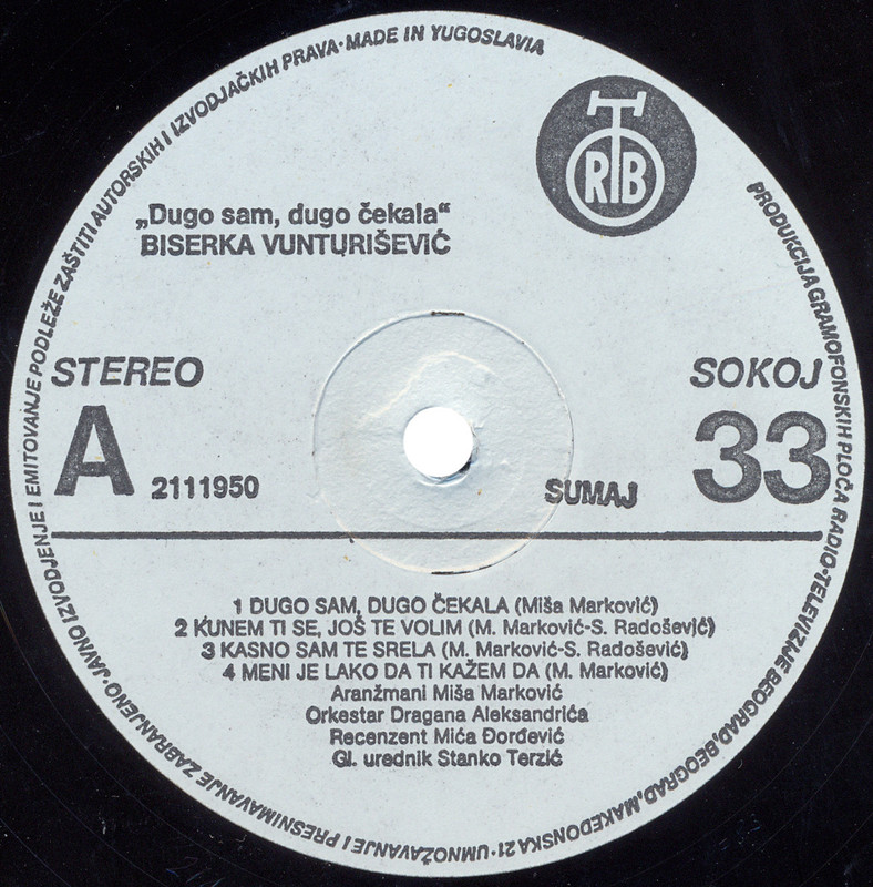 Biserka Vunturisevic 11.07.1983. LP A-strana