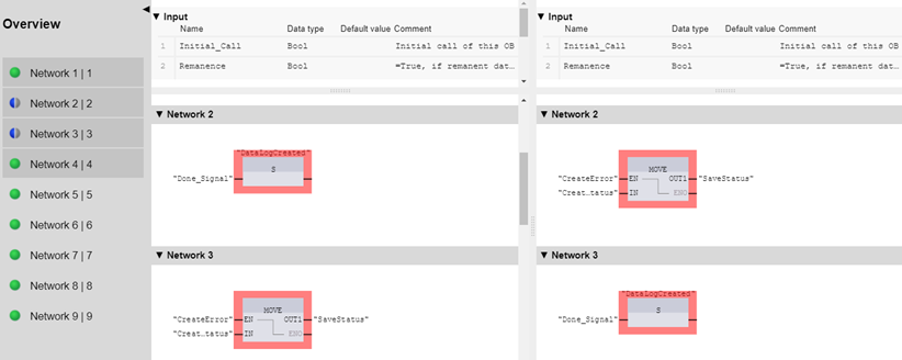 SIMATIC Automation Compare Tool of LAD/FBD blocks SIMATIC Automation Compare Tool of LAD/FBD blocks