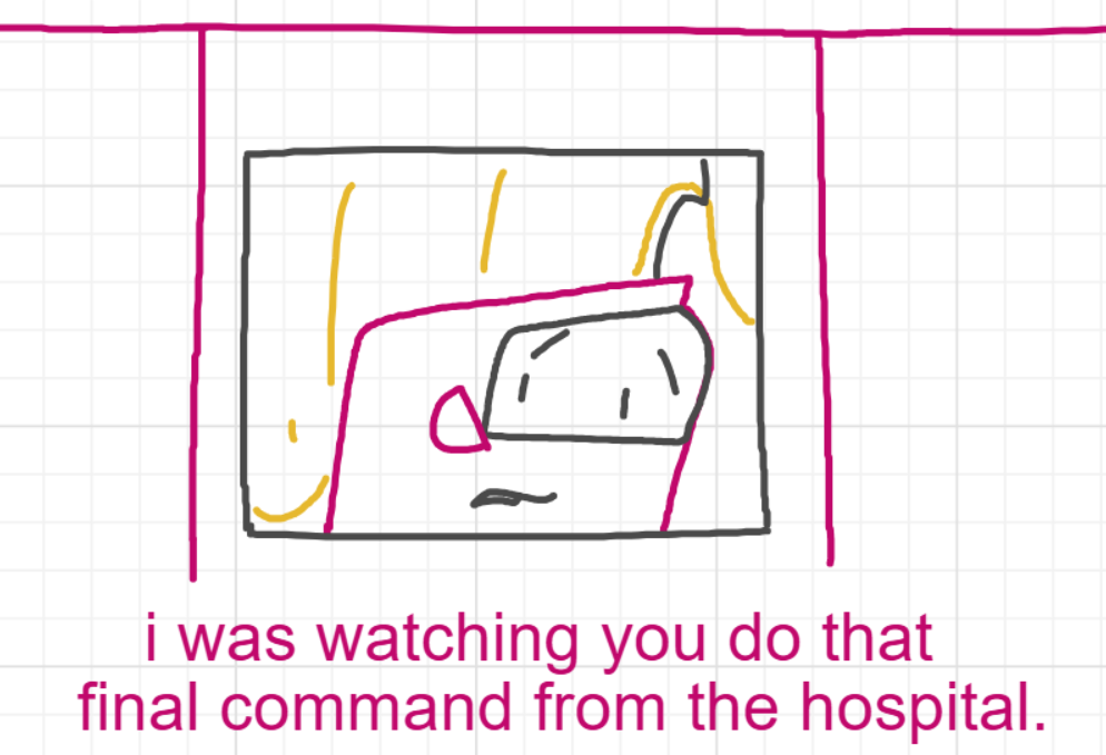 A panel from You're In Danger, Boy, episode seven of the Board Boards object show by Furretwalk/WalkingFurret.