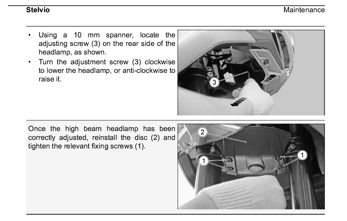 Reglage phare Stelvio 2