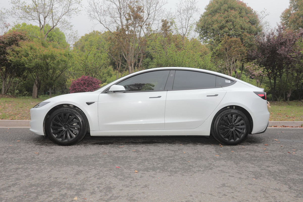 Tesla Model 3 with wheel covers
