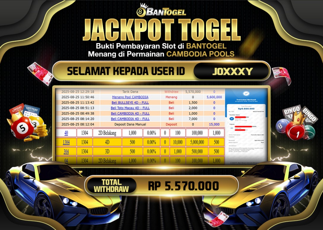 BUKTI JACKPOT LUNAS BANTOGEL 