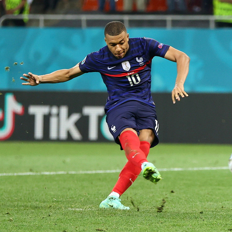 Mbappe playing for the France National Side