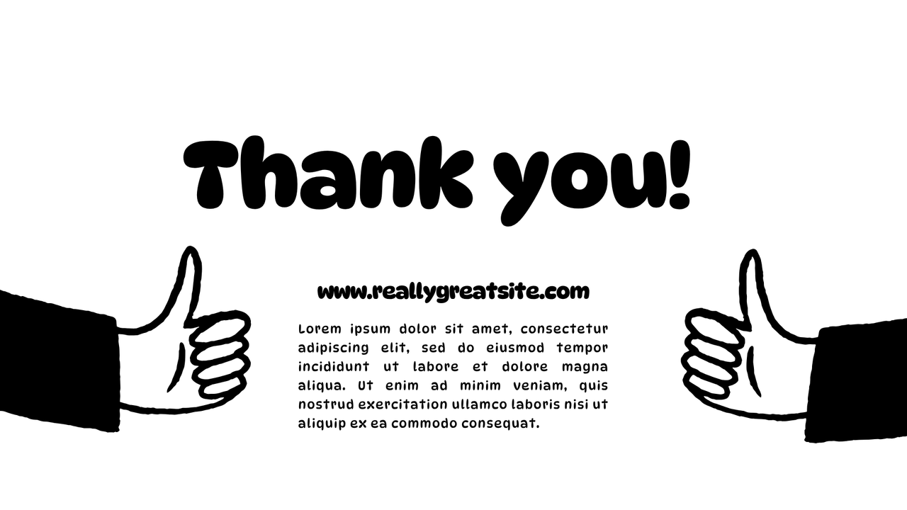 Black and White Playful Illustrative Fun Simple Project Presentation