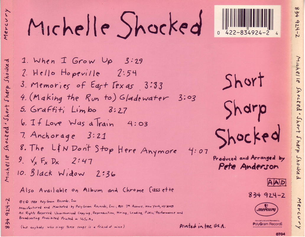 Michelle Shocked Kind Hearted Woman Short Sharp Shocked The Texas Campfire Tapes EAC FLAC