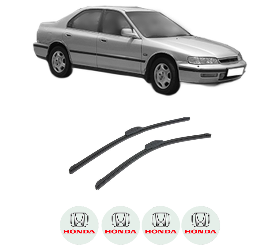 Set stergatoare auto HONDA ACCORD V (CE, CF_, CD) din 1996-1998, pentru parbriz auto, 2 bucati, Bosch Aerotwin Retrofit, din cauciuc siliconat rezistent, 4 Stickere Auto HONDA