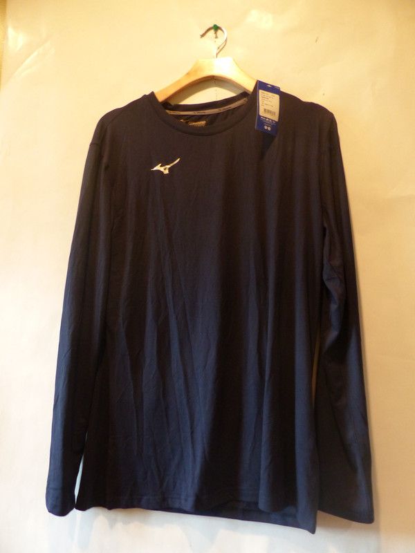 MIZUNO 143051 COMP DIAMOND MENS LONG SLEEVE CREW IN NAVY BLUE SIZE MEDIUM