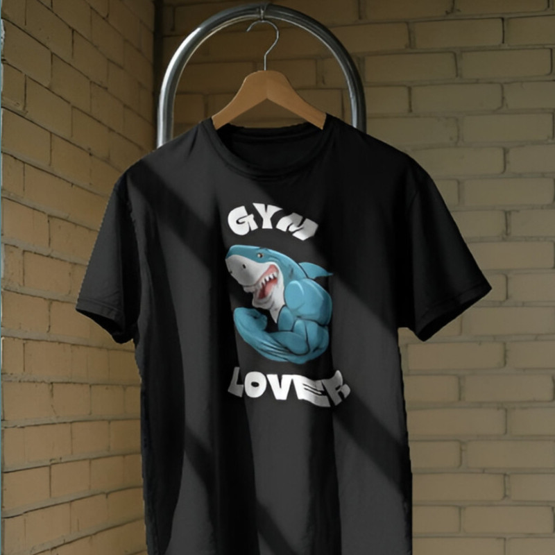 Gym Lover Black Classic Crew T-shirt