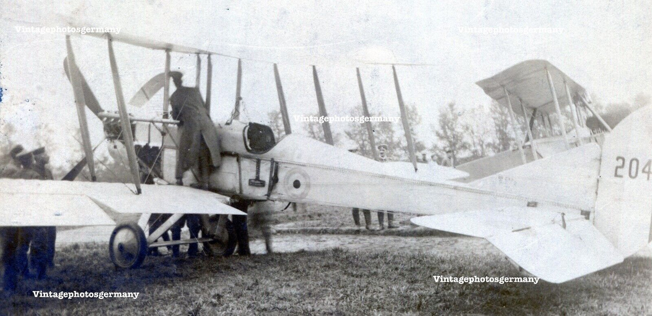K9754 Foto WK1 Frankreich erbeutetes französisches Flugzeug Doppeldecker (1)