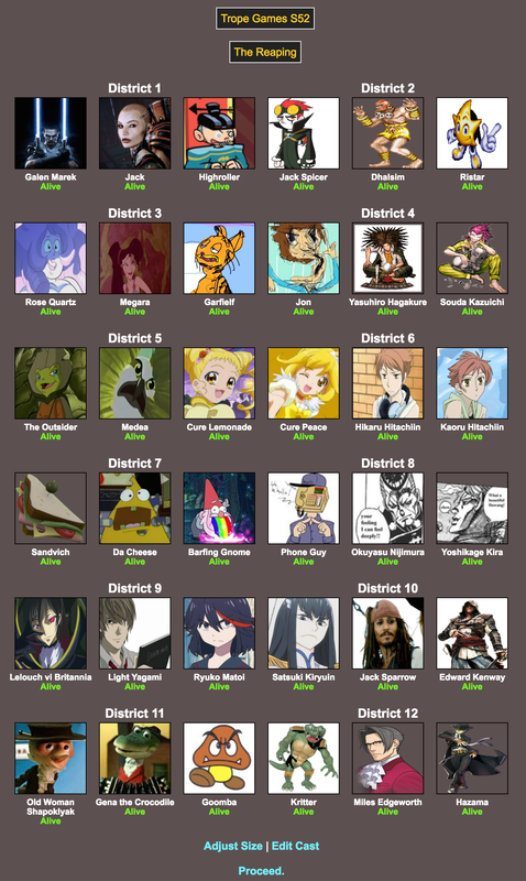 Trope Games S52 Cast