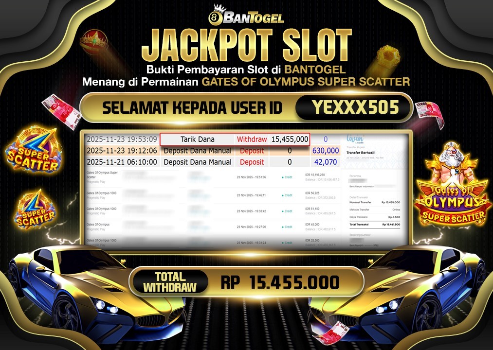 BUKTI JACKPOT LUNAS BANTOGEL