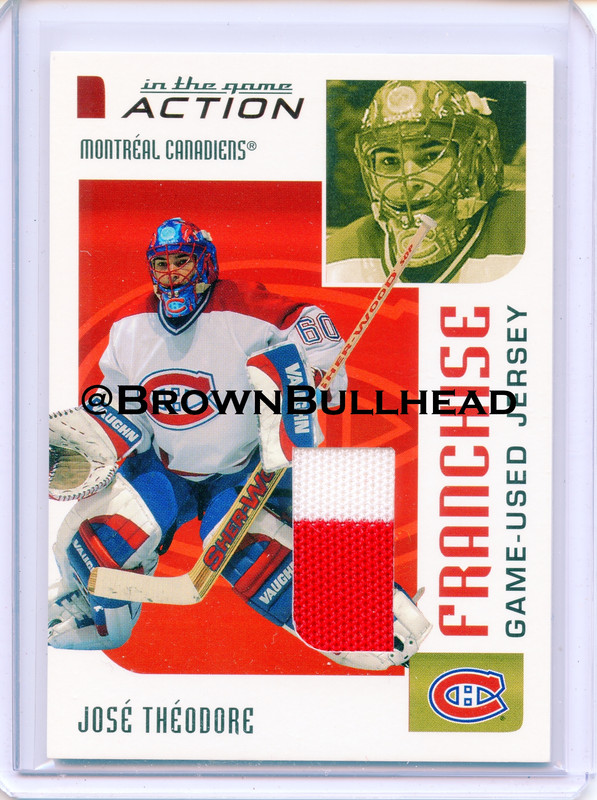 2003-04 ITG Action Jerseys #M-256 [Jose Theodore] [Montreal Canadiens] [Franchise] [~100] [swatch=wh