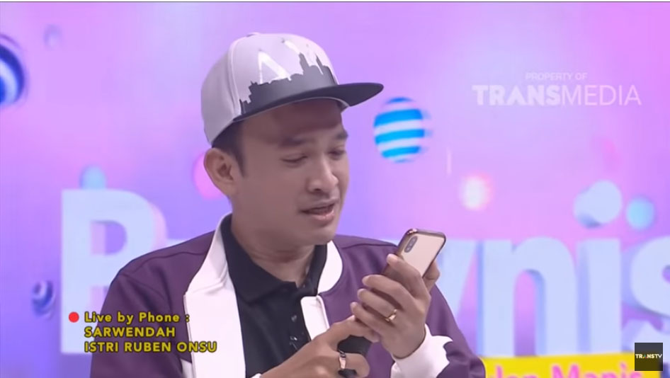 Ruben Onsu di acara Rumpi Trans TV