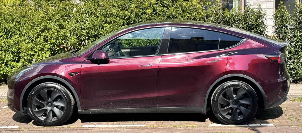 Tesla Model Y with wheel covers