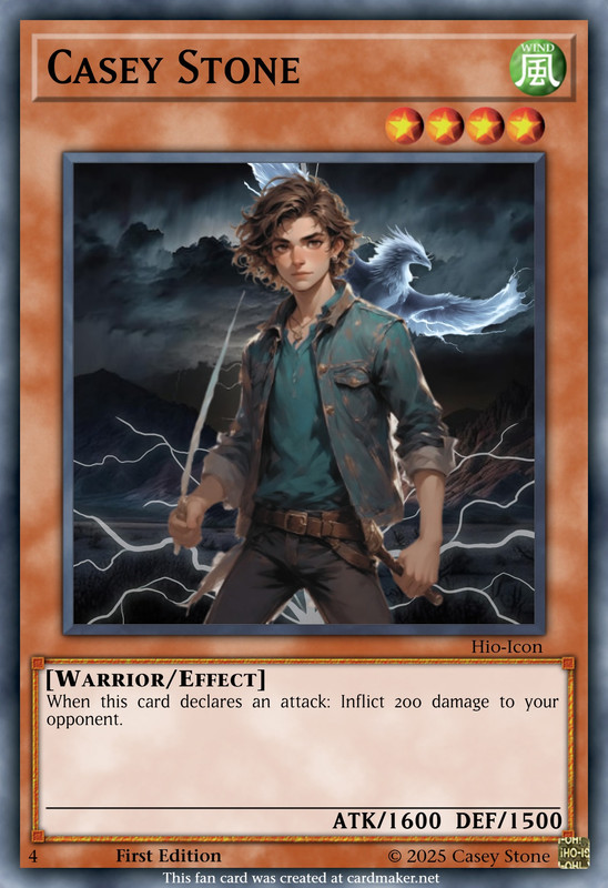 Casey Stone Yugioh Effect Card 1