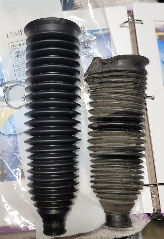 37 power steering boot replaced