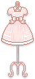 Light pink dress on a mannequin