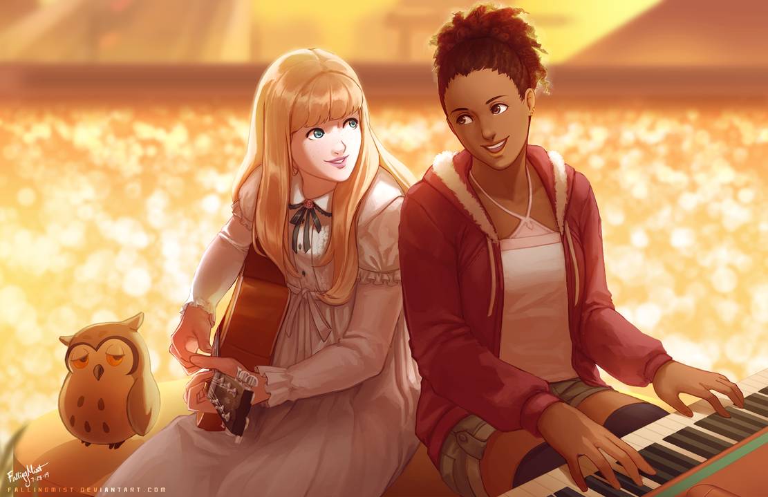 carole-stanley-and-tuesday-simmons-carole-tuesday-drawn-by-fal