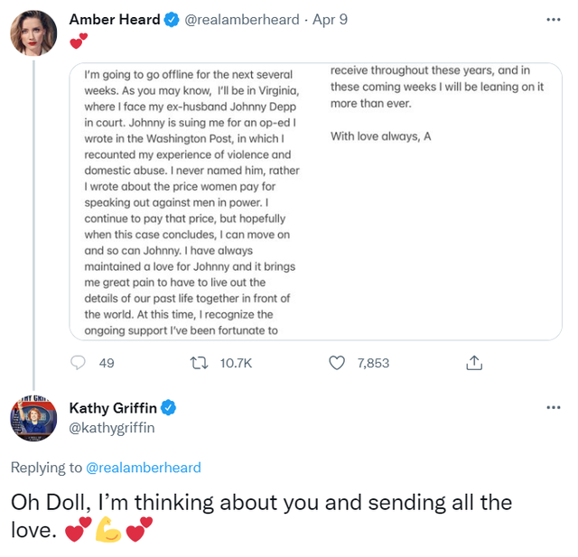 Todos los famosos que han apoyado a Amber Heard durante el juicio con Johnny Depp