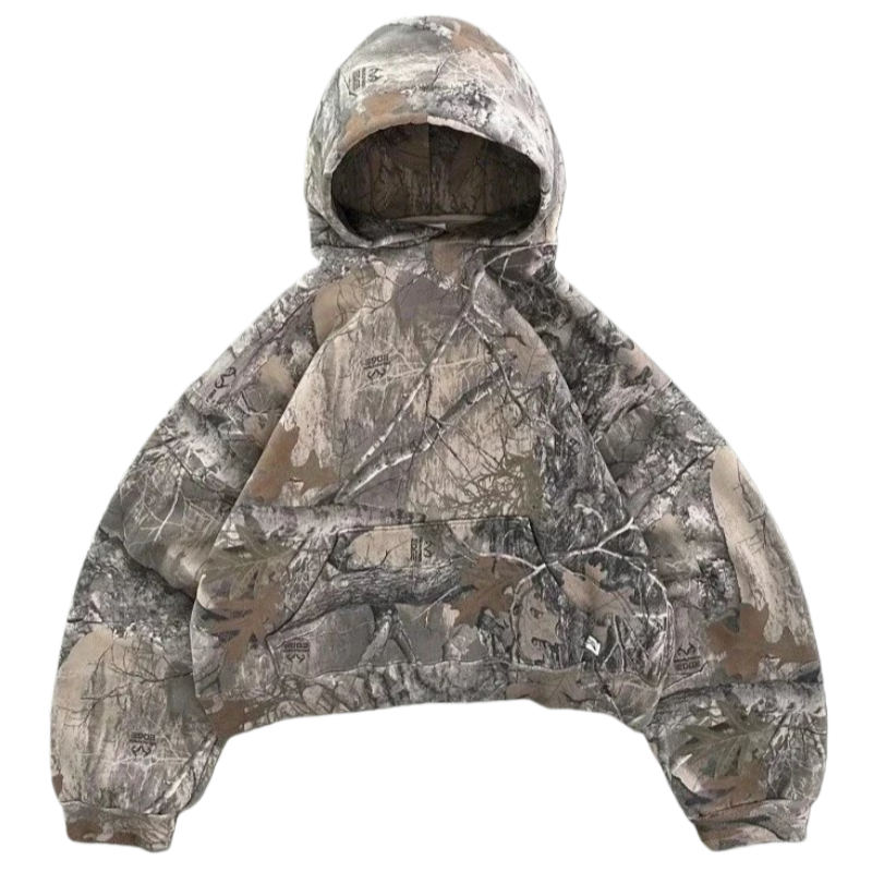 Forest Patern Oversized Hoodie