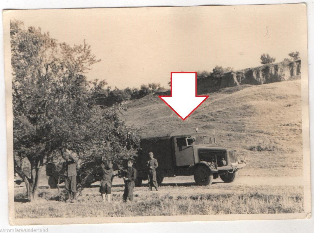 Foto 2.WK WW2 Soldaten Fahrzeug LKW Technik Anhä