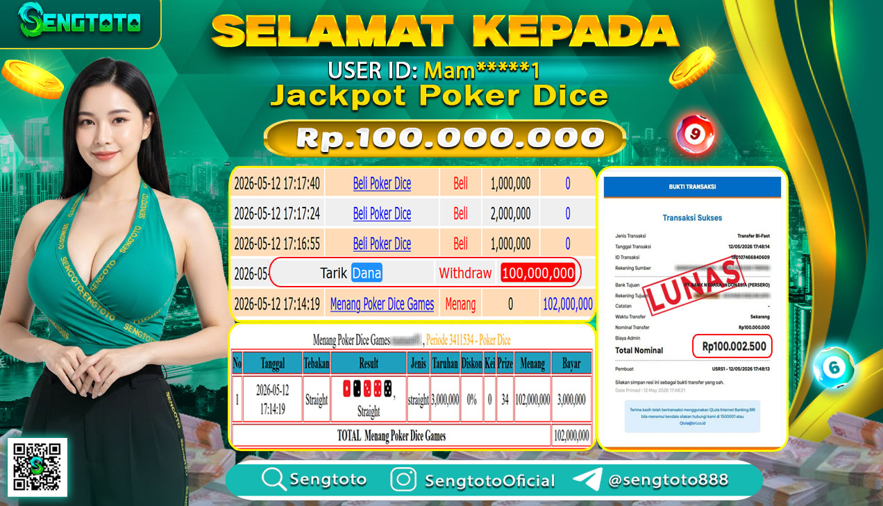 BUKTI PEMBAYARAN LIVEGAME POKER DICE