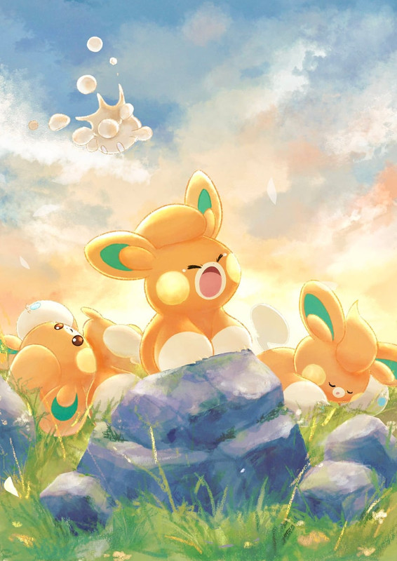 pawmi-and-milcery-pokemon-drawn-by-fireb