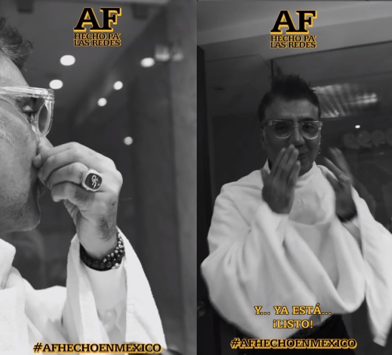 Alejandro Fernández se quita el bigote y lo muestra a sus seguidores