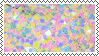 Pastel star glitter being played with