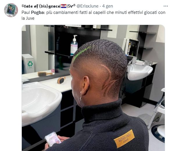 pogba parrucchiere
