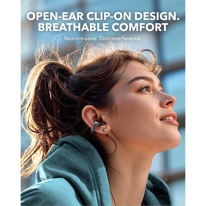 سماعات Soundcore C30i مفتوحة الأذن - تصميم مشبك - راحة فائقة - بطارية 30 ساعة - أسود - 2
