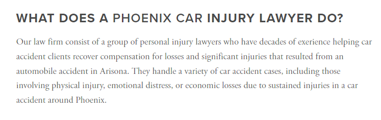 Car Accident Lawyer In Phoenix Deer Valley Village