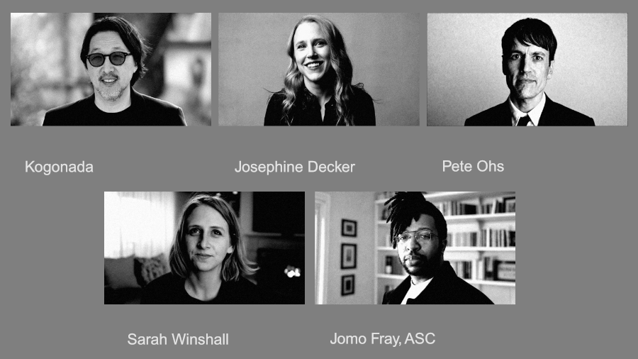 Jury members Kogonada, Jomo Fray, ASC, and Josephine Decker.