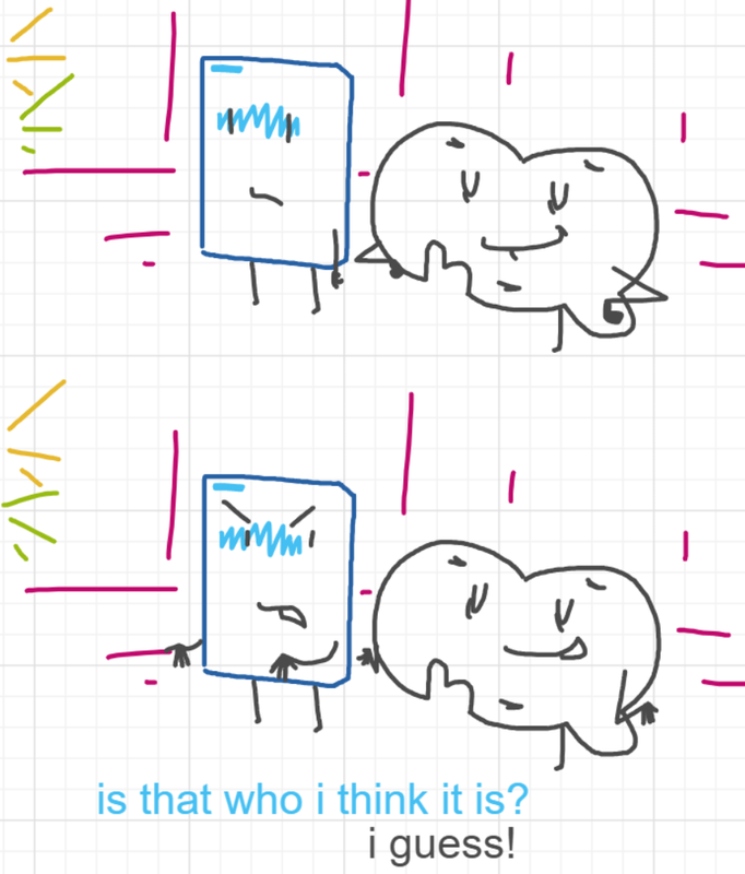 A panel from The Prime Number Few, episode eight of the Board Boards object show by Furretwalk/WalkingFurret.