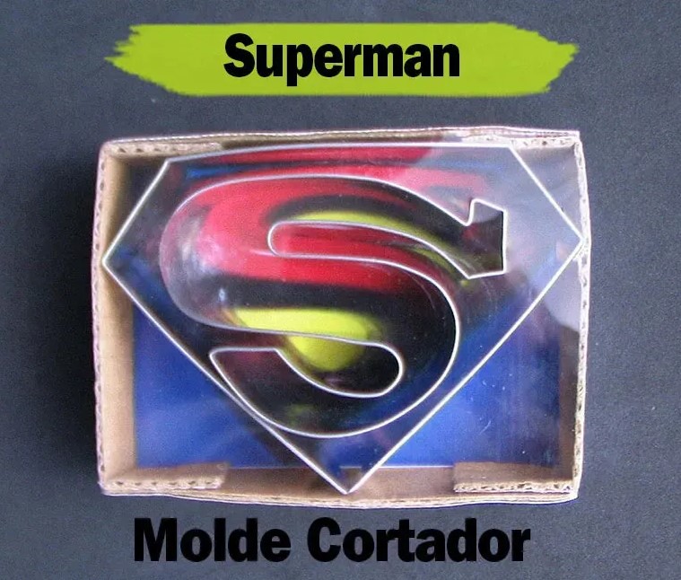 Molde simbolo Superman Cortador de galletas y decoracion 2pz