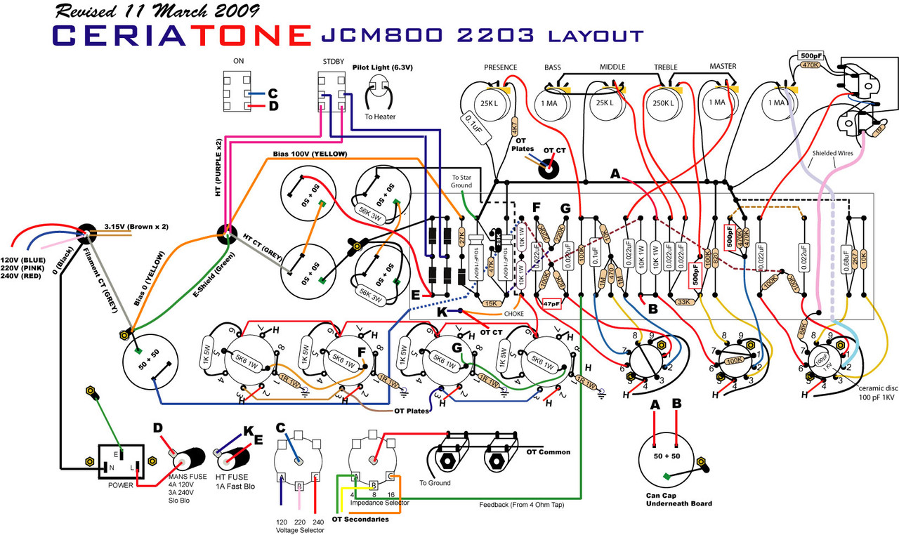 Маршал jcm 800 схема