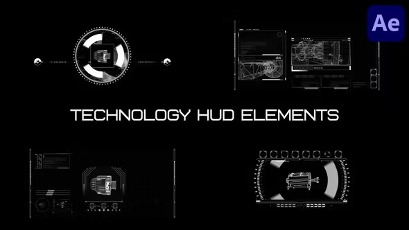 Videohive - Technology Hud Elements for After Effects - 51637324